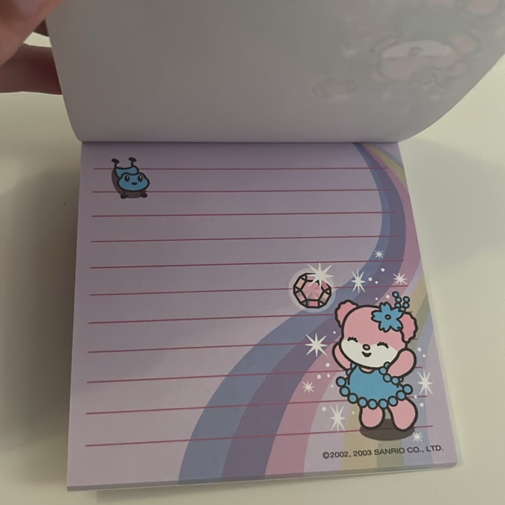 Vintage Sanrio Pinki Lili Notepad (& Bonus Hello Kitty Stickers!) - Picture 6 of 14